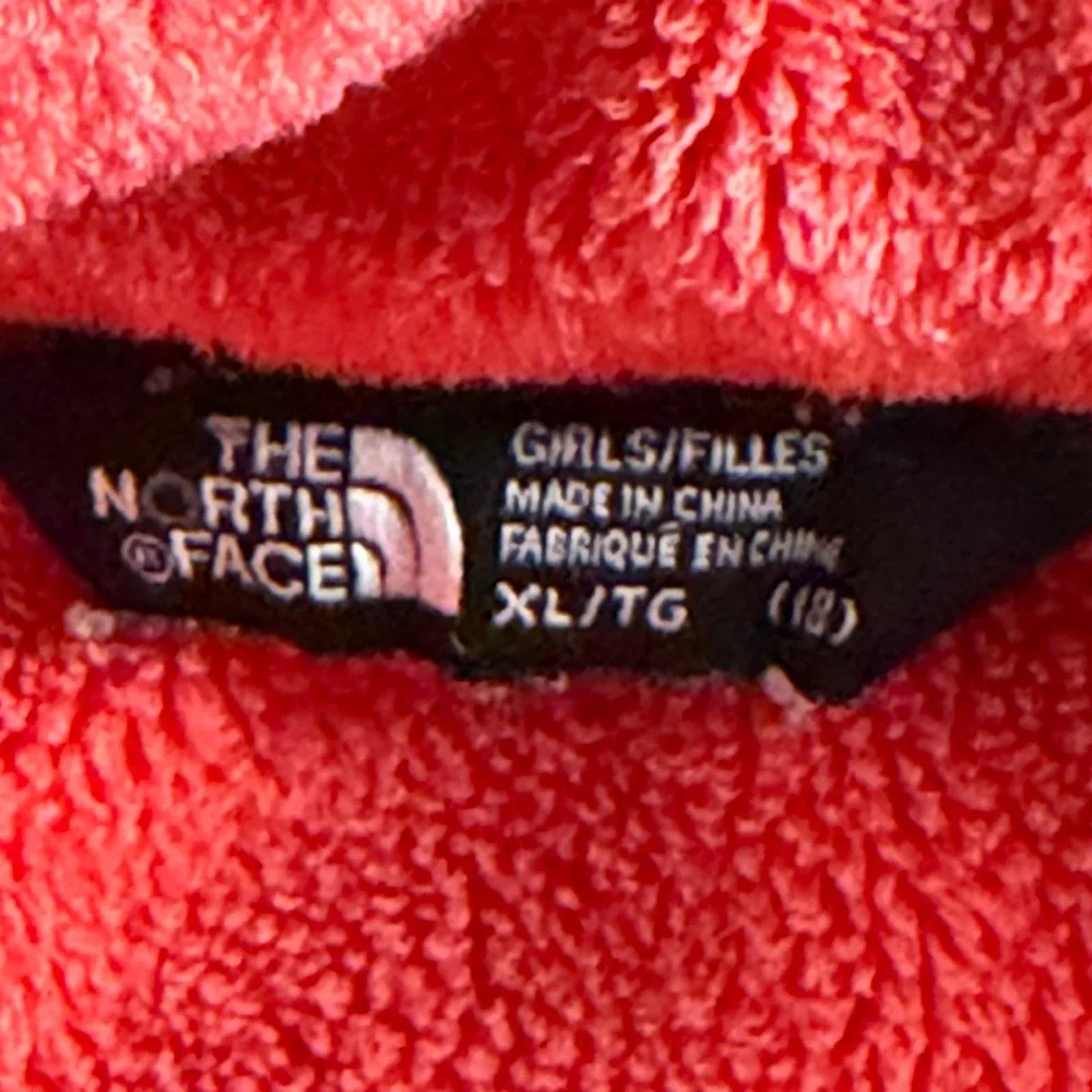 The North Face Girls Osito Fleece Jacket Pink Coral Full Zip XL 18 Gorpcore